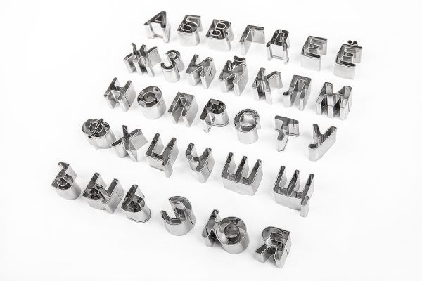 Вырубка кондитерская металл алфавит металл, 2.5х2 см, 33 шт, S-Chief SHF-0108