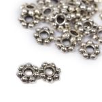 Разделители для бусин цв. серебро 6мм, уп.100 шт