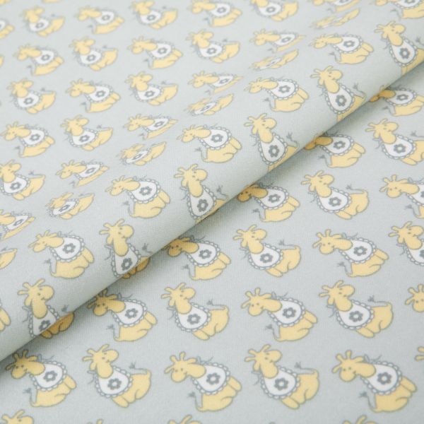 Ткань для пэчворка Peppy Молочные сны фланель, отрез 100х110 см, 175 г/м², МС-03 серый, Peppy