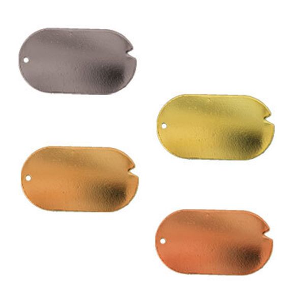 Заготовки для чеканки 3.7х1.7 см, 15 шт (5х3 шт), №02 золото, Zlatka SBH-09