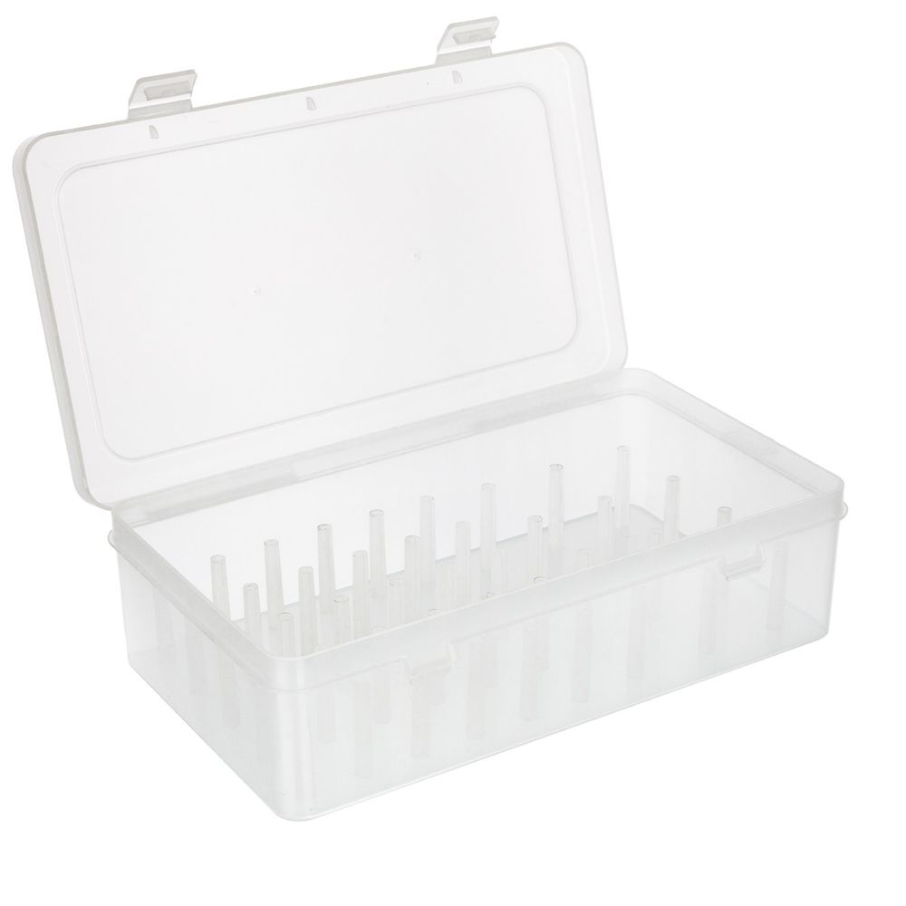 Органайзер для хранения ниток ОМ-042/1 пластик 23.5х13.5х6.5 см, голубой/прозрачный, Gamma ОМ-042/1