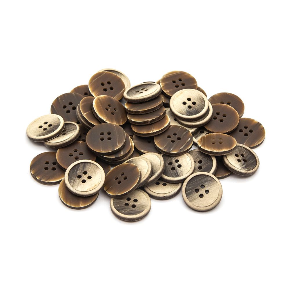 Пуговицы 4 прокола мужская костюмные 391387/4 32 (3904 св.коричневый), 50 шт