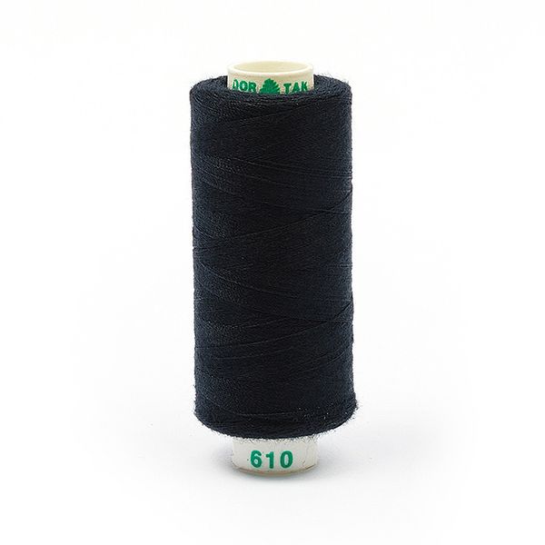 Нитки швейные бытовые Dor Tak 40/2, 366 м / 10 кат., 610 синий