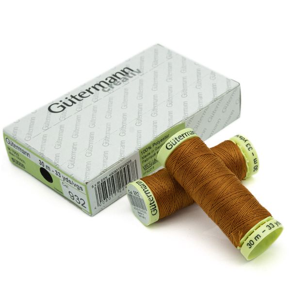 Нитки отделочные Gutermann Top Stitch, 30м, 932 рыжий, 5 катушек