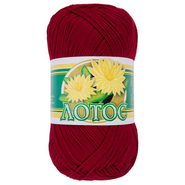 Пряжа ПНК им.Кирова Лотос / уп.8 мот. по 100 г, 250 м, 0906 красный мак