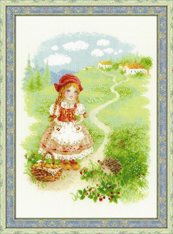 Набор для вышивания нитками Риолис, Красная шапочка 21х30 см