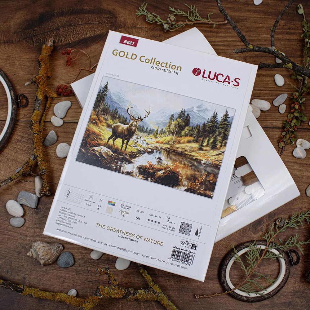 Набор для вышивания нитками Luca-S B621, Величие природы, 67х44см