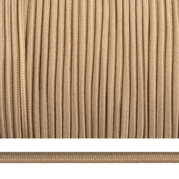 Резинка шляпная (шнур эластичный) ⌀3.0 мм / 100 метров, цв.F308 бежевый