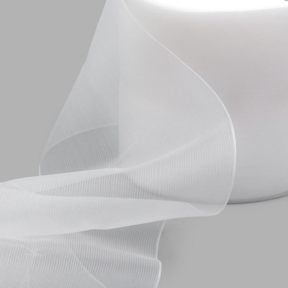 Лента органза 80мм / 25м (1 белый), С3628Г17