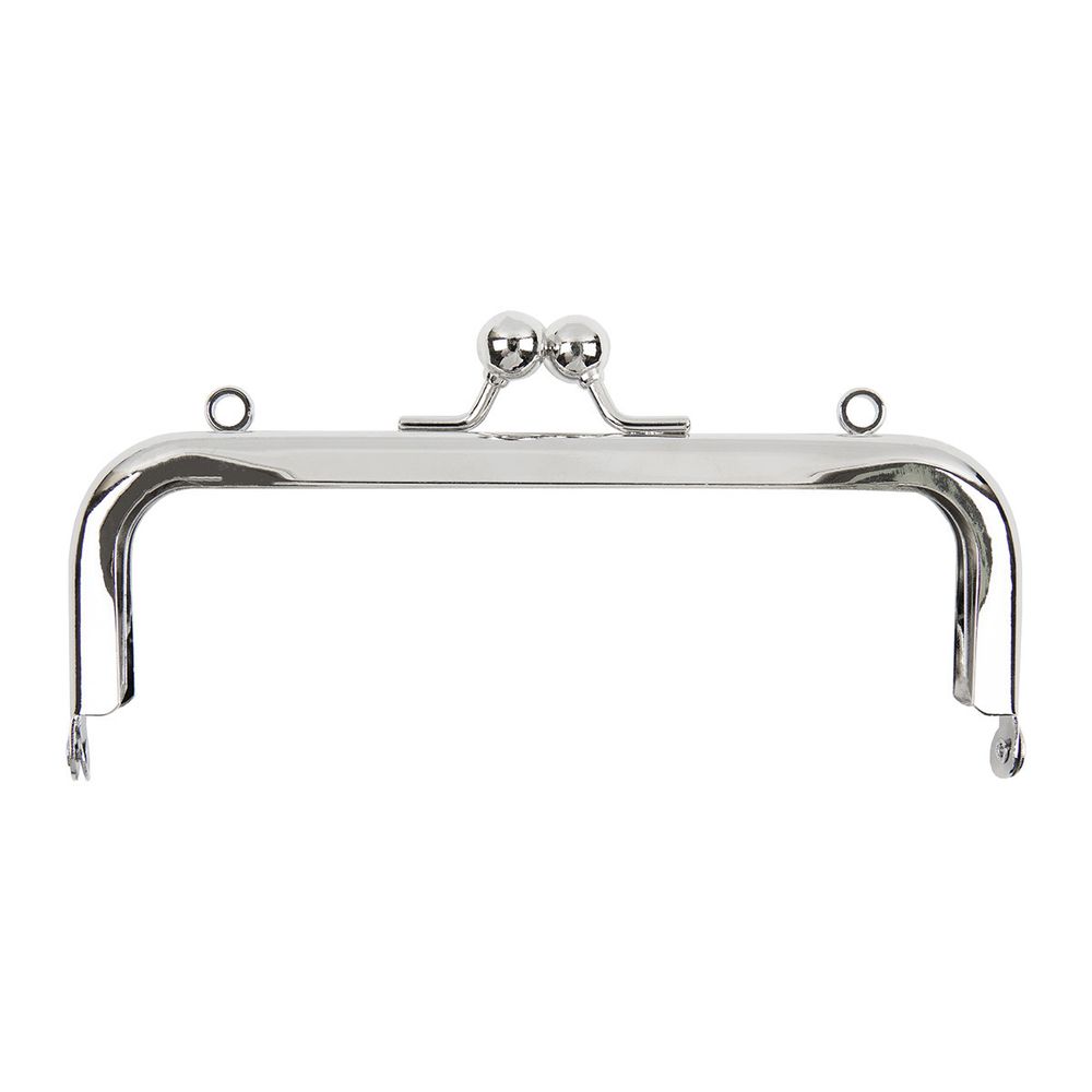 Застежка для сумки фермуар 15х7.5 см, 1 шт, 01 серебро, Gamma FER-27