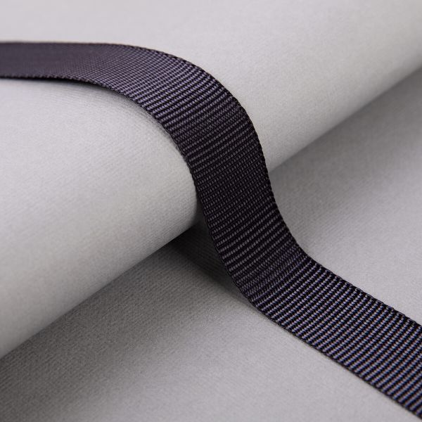 Стропа (ременная лента) 22 мм / 50 метров, [9 г/пог.м], 100% п/а, черный, Gamma 9с754