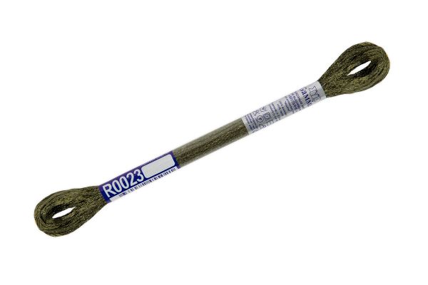 Мулине Gamma вискоза 100%, цв.R0023 т.оливковый, 12 мотков по 8 метров