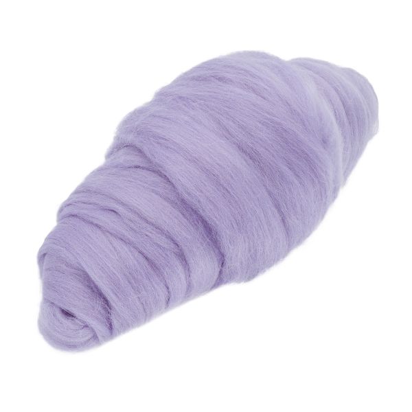 Лента для валяния полутонкая, 100% шерсть, 50гр Камтекс (072 лаванда)