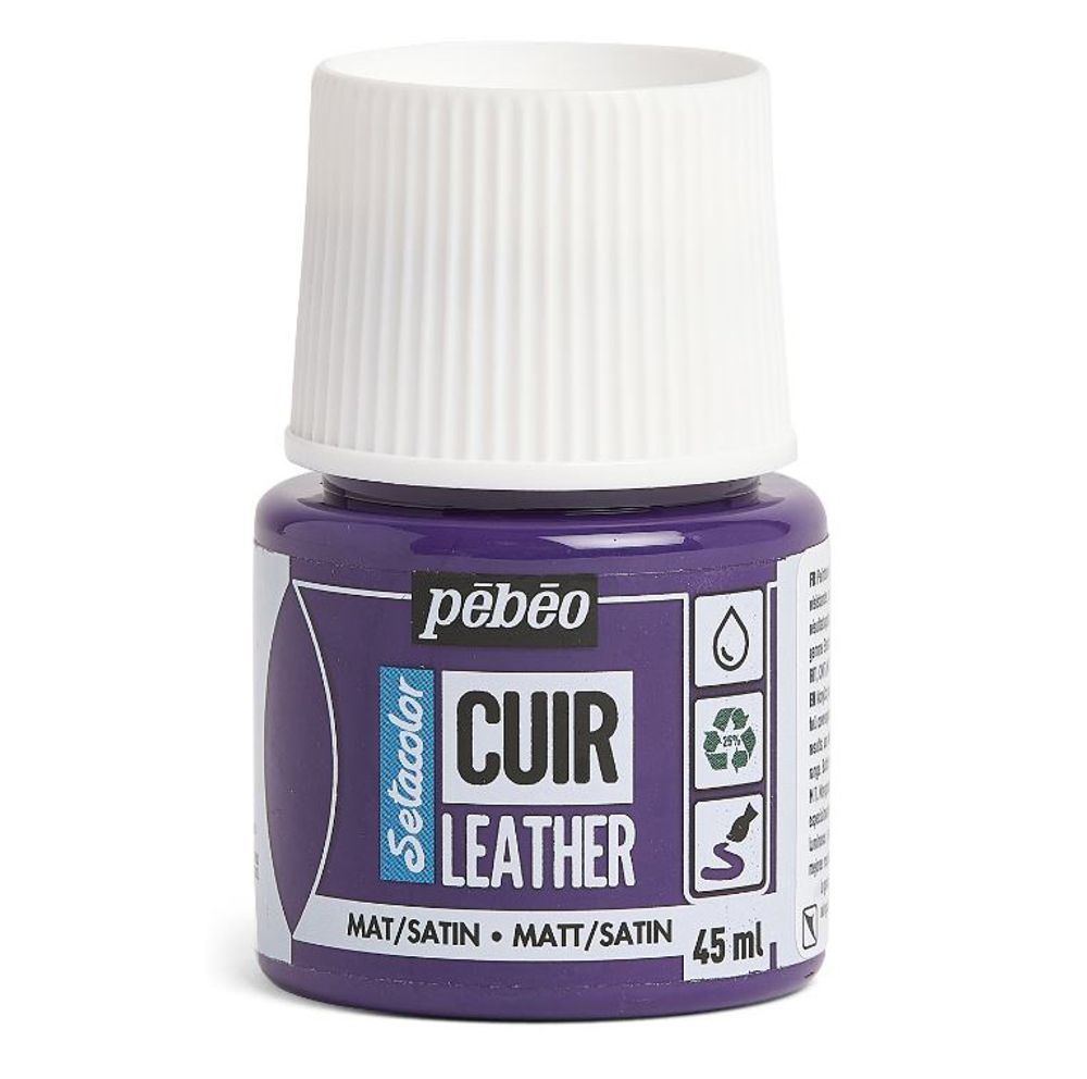 Краска по коже Setacolor 45 мл, 295609 Фиолетовый баклажан, Pebeo, 295609