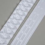 Лента (тесьма) шторная: сборка вафельная (1:2) 80 мм / 100 метров, лодочка