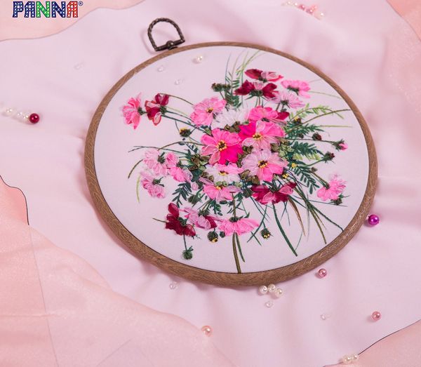 Набор для вышивания нитками Panna, Живая картина, Дыхание нежности, 19х19 см