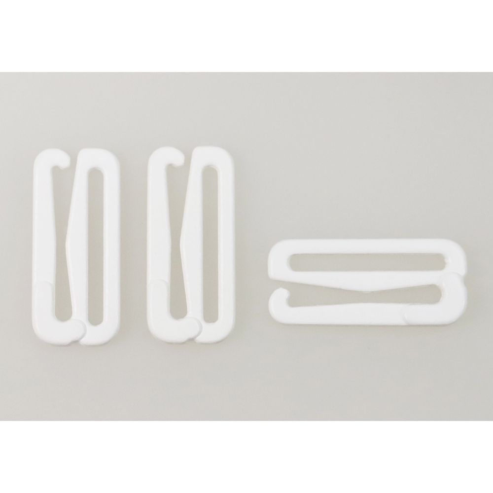 Крючки для бюстгальтера металл 20.0 мм, 001 белый, Arta, 50 шт