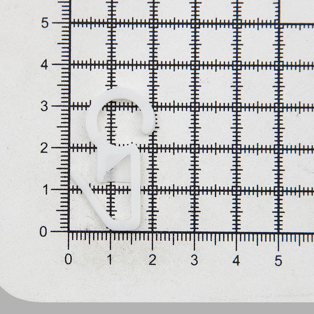 Крючки шторные для карниза 34 мм, цв.белый, 100 шт