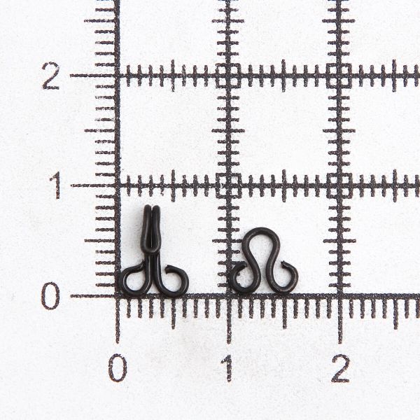 Крючки пришивные 7 мм, сталь, черные, 14 шт, Pony