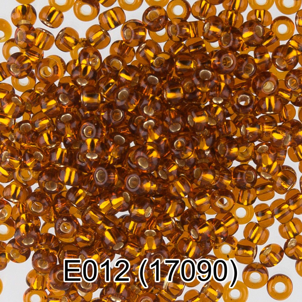 Бисер Preciosa круглый 10/0, 2.3 мм, 10х5 г, 1-й сорт, E012 т.золотистый, 17090, круглый 5