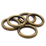 Карабин металл кольцо 32.0 мм (44х44 мм), латунь, 5 шт