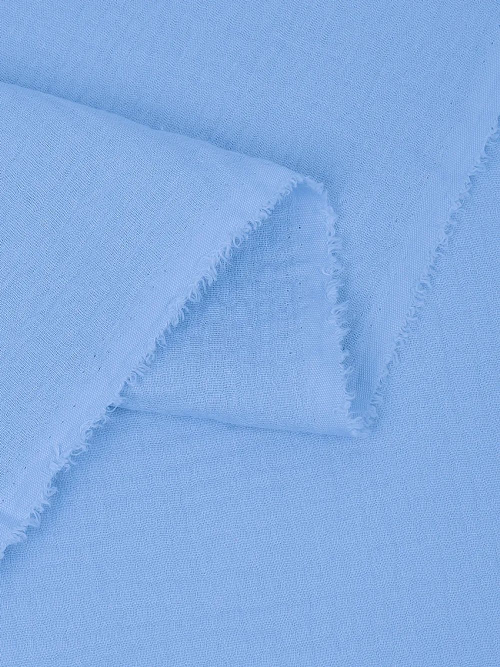 Муслин 125 г/м², 130 см / 2 метра, TBY.Mus.24723.7.2, цв.07 св.голубой