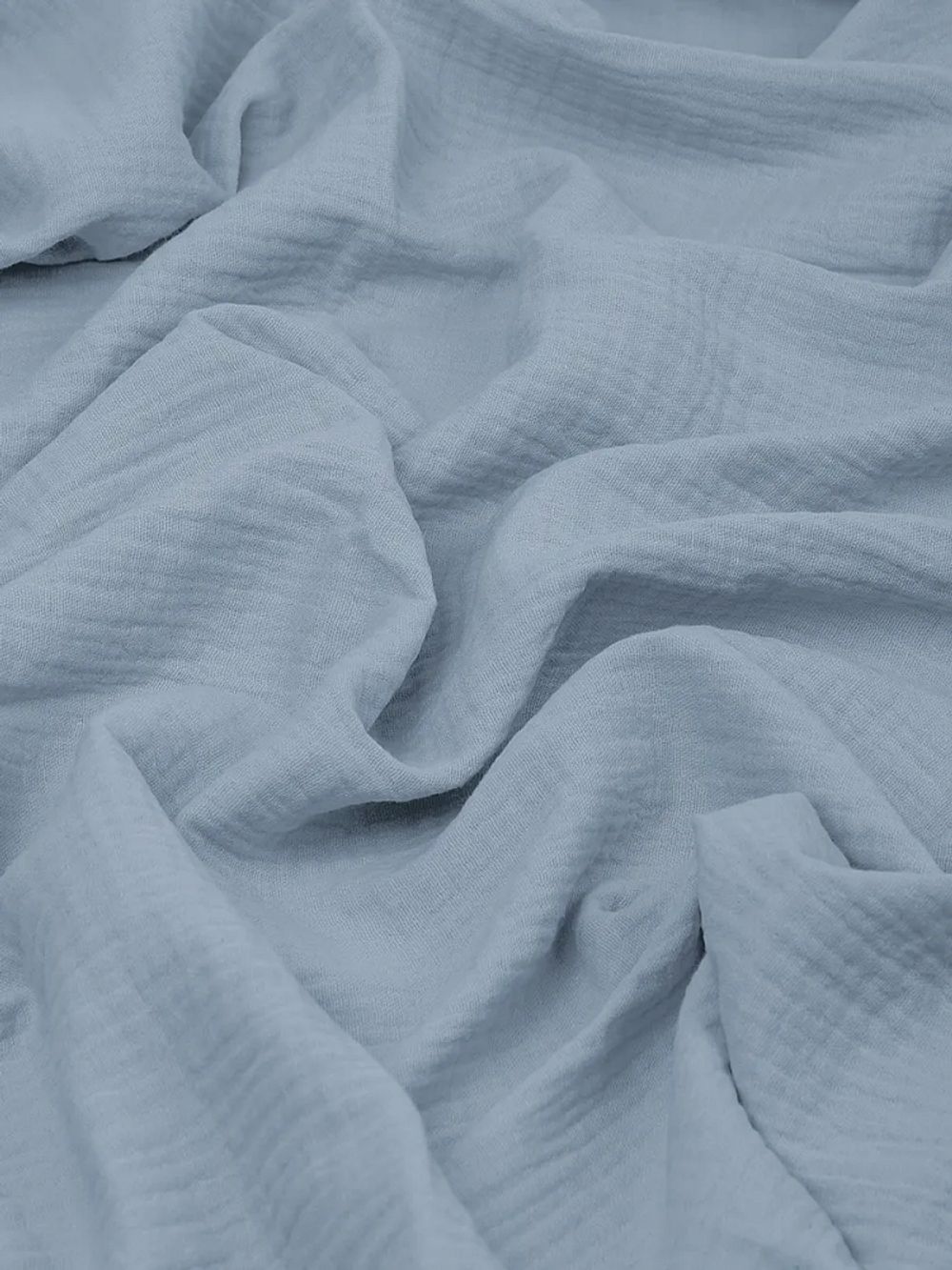 Муслин 125 г/м², 130 см / 2 метра, TBY.Mus.24723.54.2, цв.54 св.серый