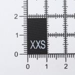 Этикетка-размерник 10х20мм, 100 шт/упак, черный фон/белый шрифт (MN) (XXS)