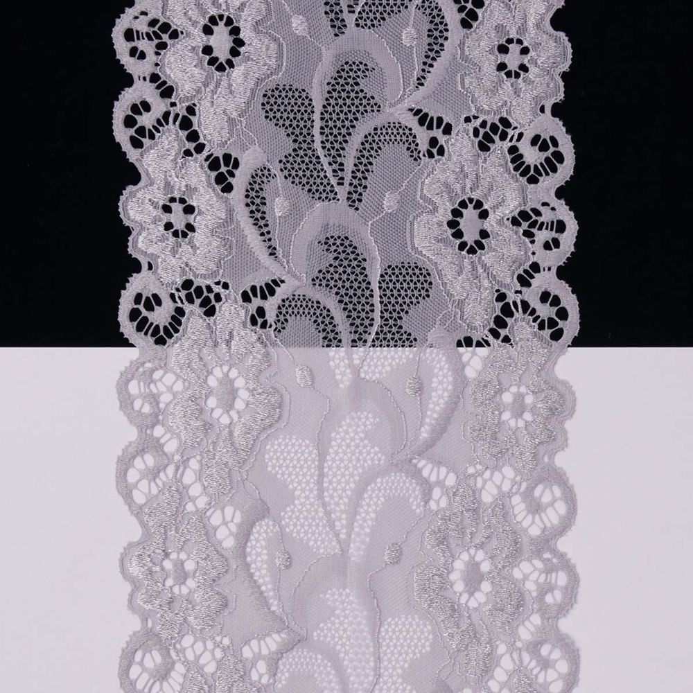 Кружево бельевое эластичное 150 мм / 13.72 м, цв. C154 св.серый