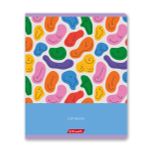 Тетрадь ученическая общая, глянцевая ламинация, A5+ 96 л. на скобе 60 г/м², белизна 100%, 5 шт, клетка в термоусадочной пленке, 000788 Рожицы, Светоч 96ТЕТк-004