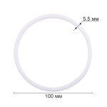 Кольцо для макраме пластик ⌀100 мм, белый, Gamma RKP-010