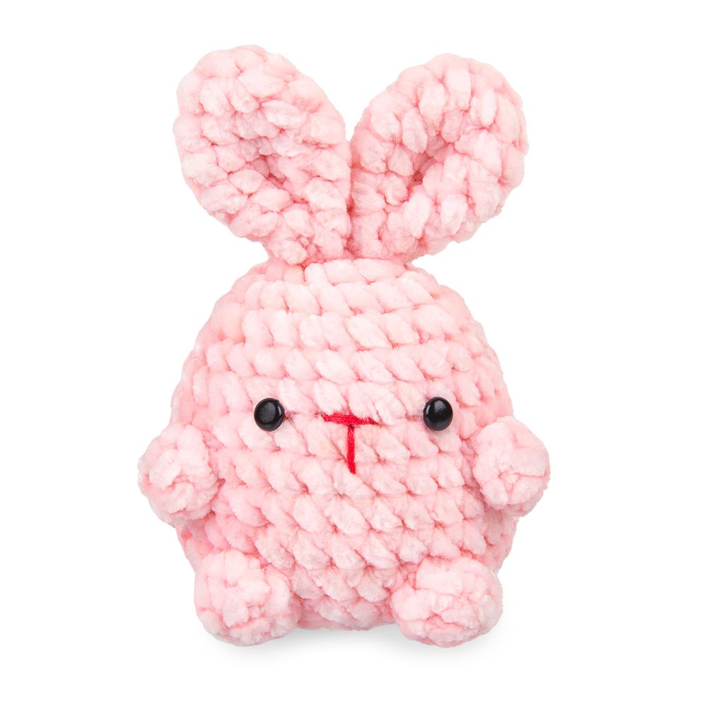 Набор для вязания игрушки Miadolla AMG-MN-0138, Зайка (велюр), 11 см