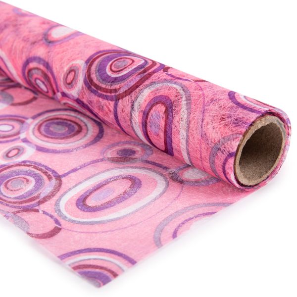 Флористический фетр 35 г/м², 2 м, 05 розовый (круги), Blumentag PNW-35/1