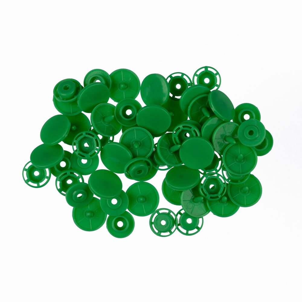 Кнопка рубашечная установочная пластик ⌀15 мм, 500 шт, 008 зеленый, Micron POM-15/500