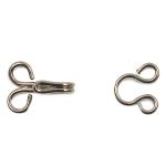 Крючки пришивные 12 мм, никель, серебристые, 14 шт, Pony