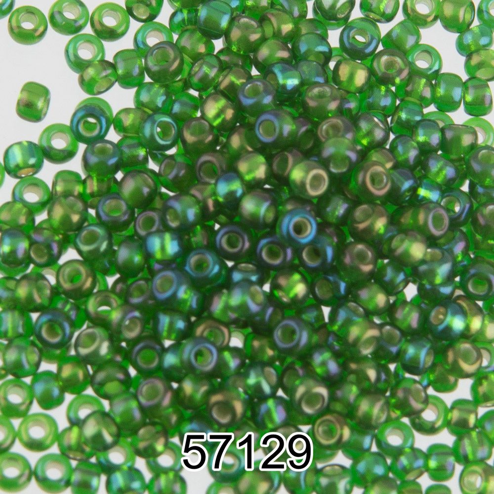 Бисер Preciosa круглый 10/0, 2.3 мм, 500 г, 57129 (Ф580) зеленый