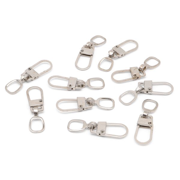 Пуллер-карабин для молнии 9х31 мм металл, цв. никель, 10 шт, (6580-0277)