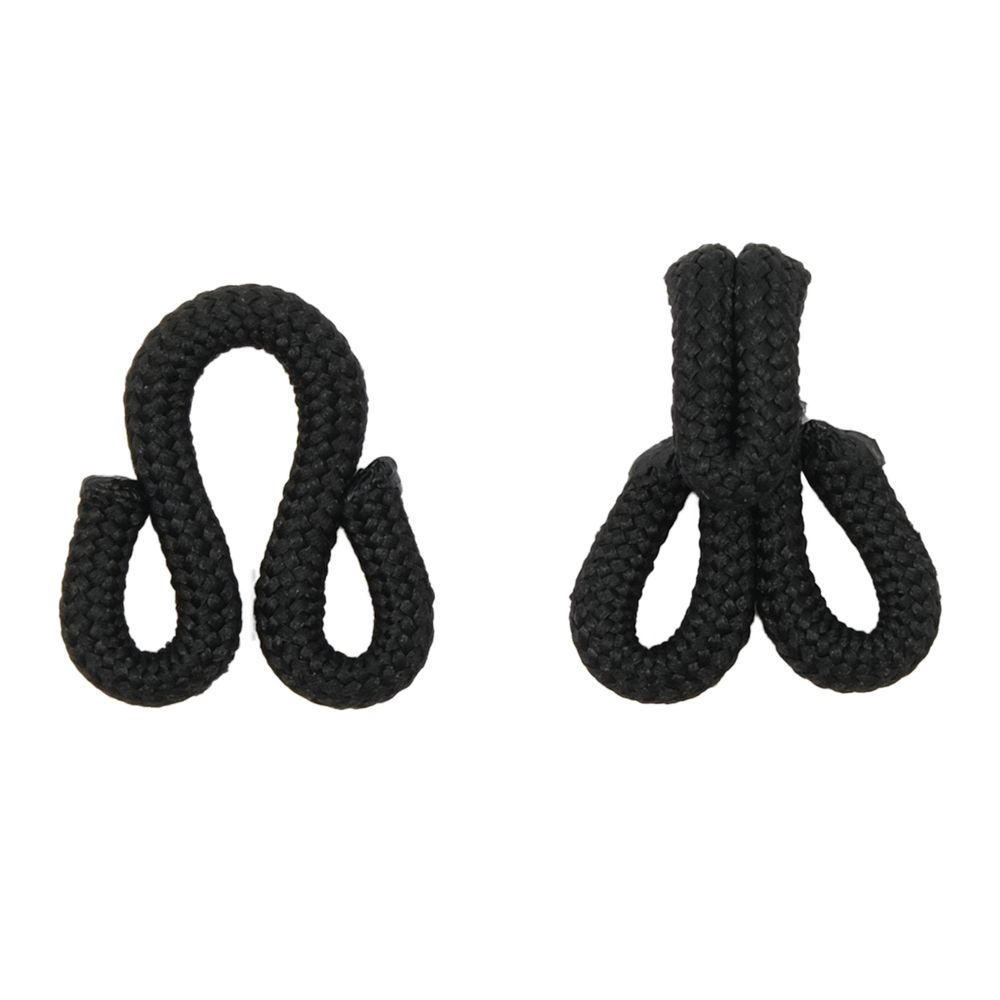 Крючки пришивные в оплетке 10х25 мм, цв.черный, 100 шт