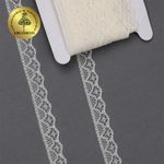 Кружево отделочное в стиле "трикотаж" 12 мм 150-2 цв.02 молочный, 27.4 м