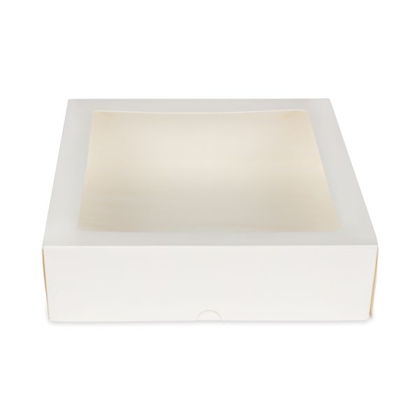 Кондитерская коробка для торта с 1 окном 20х20х4.5 см, S-Chief BFC-020