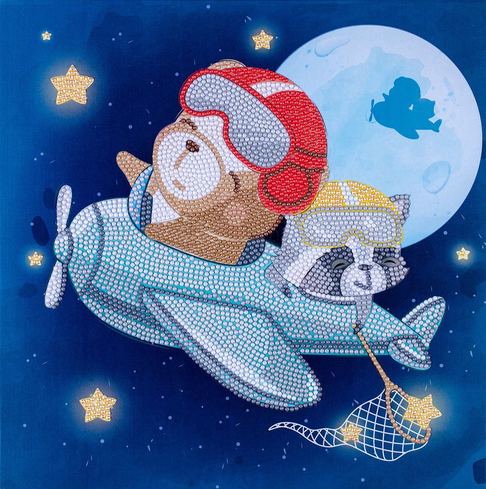 Алмазная (кристальная) мозаика Фрея, постер Полет 30х30 см