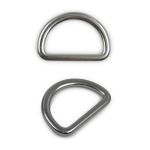 Полукольцо литое металл внутр. 20 мм (внешн. 25х17 мм), 4 шт, цинк, цв. матовое серебро, Prym