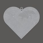 Канва пластиковая 17х15 см, 10 шт, 100% полиэтилен, сердце большое, Gamma KPL-04