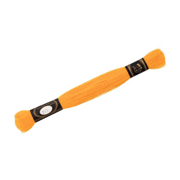 Мулине Радуга, цв.211 желто-оранжевый, Россия, 8 мотков по 15 метров