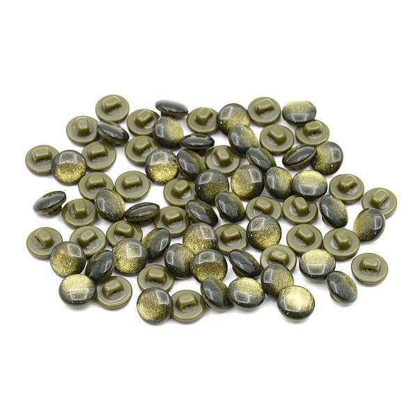 Пуговицы на ножке 18L (11мм), пластик (col.20 хаки), 72 шт, CR P-45