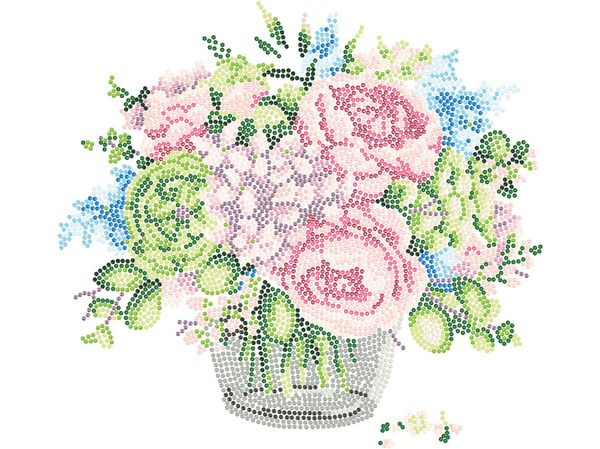 Алмазная (кристальная) мозаика Фрея, Нежный букет, 40х30 см