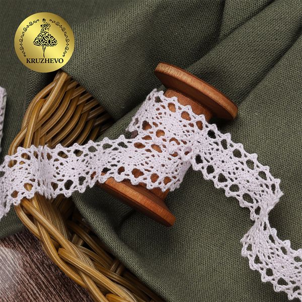 Кружево вязаное (тесьма) 20 мм / 10 метров, 6307-1 цв.20 бледно-розовый, 10 м, Kruzhevo