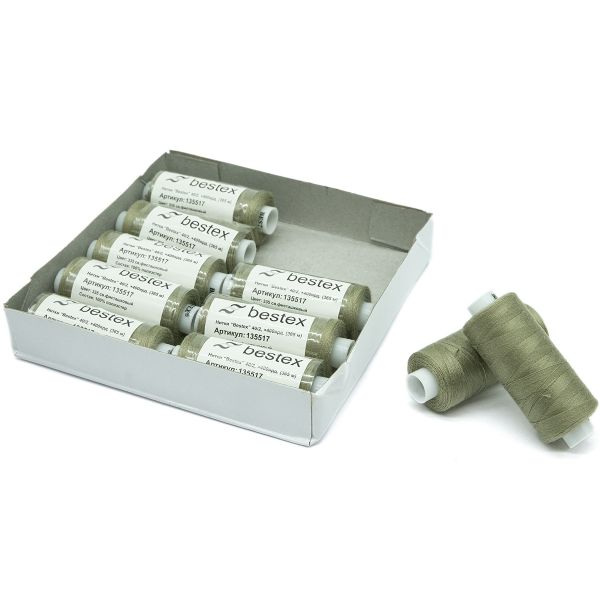 Нитки швейные бытовые Bestex 40/2, 365 м (400 ярд) / 10 кат., 335 светло-фисташковый