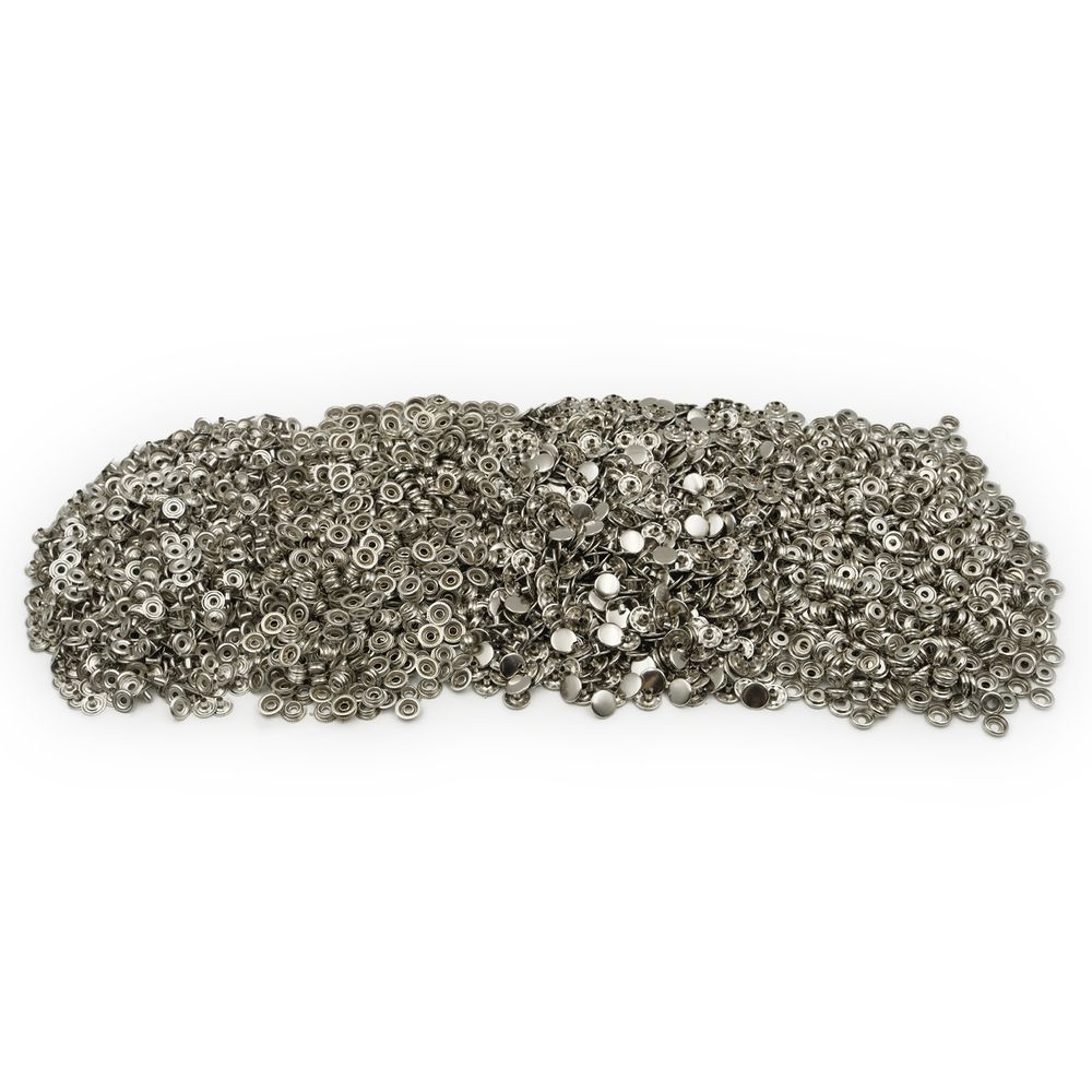 Кнопка Дельта (O-образная) ⌀15.0 мм, ≈720 шт, №61, МЕТАЛЛ, никель, NEW STAR