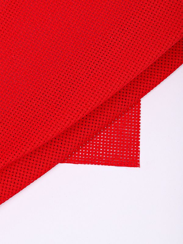 Канва крупная №854 (960) (10смх44кл) шир.150 см цв.красный, 5 метров